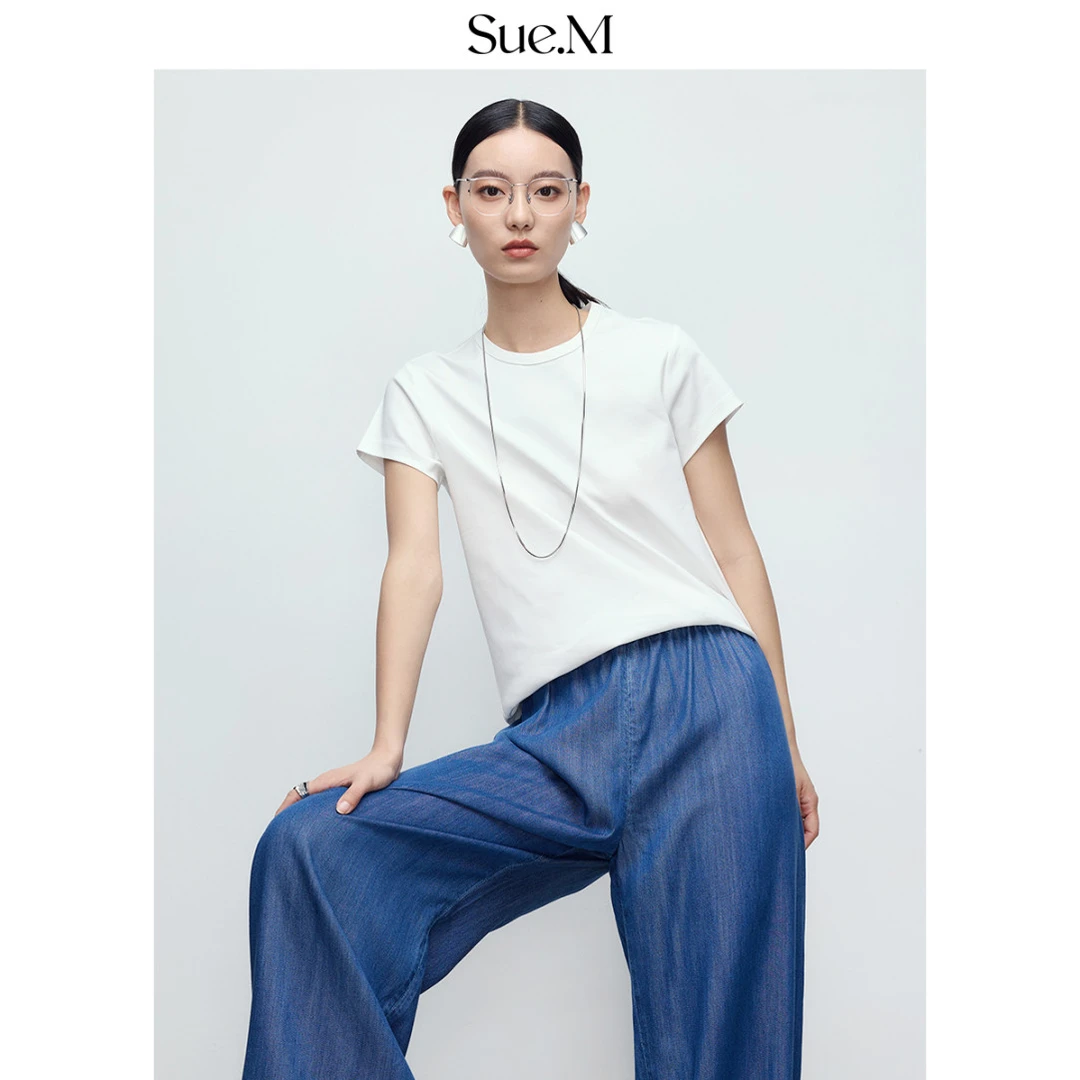 Sue.M匹马棉括松弛感宽松T恤