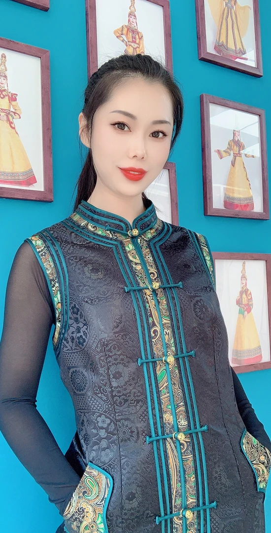 印象矜绣长款马夹0170