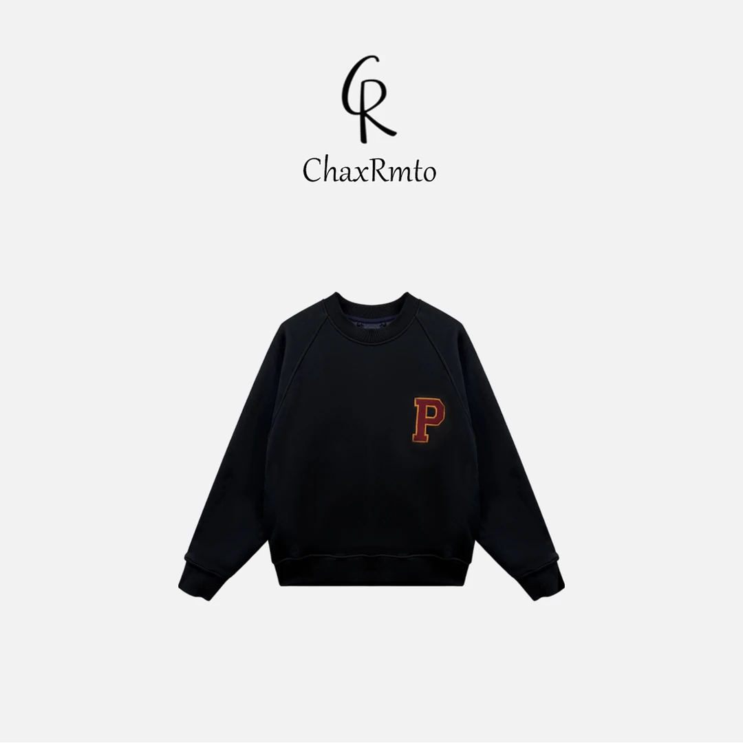 ChaxRmto斯斯 秋季100棉时尚百搭圆领卫衣简约长袖上衣 SC1C1224