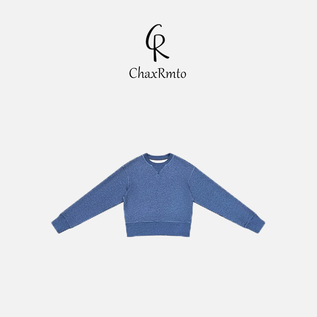 ChaxRmto斯斯 春秋100%棉圆领休闲纯色百搭长袖卫衣 SC1C1083