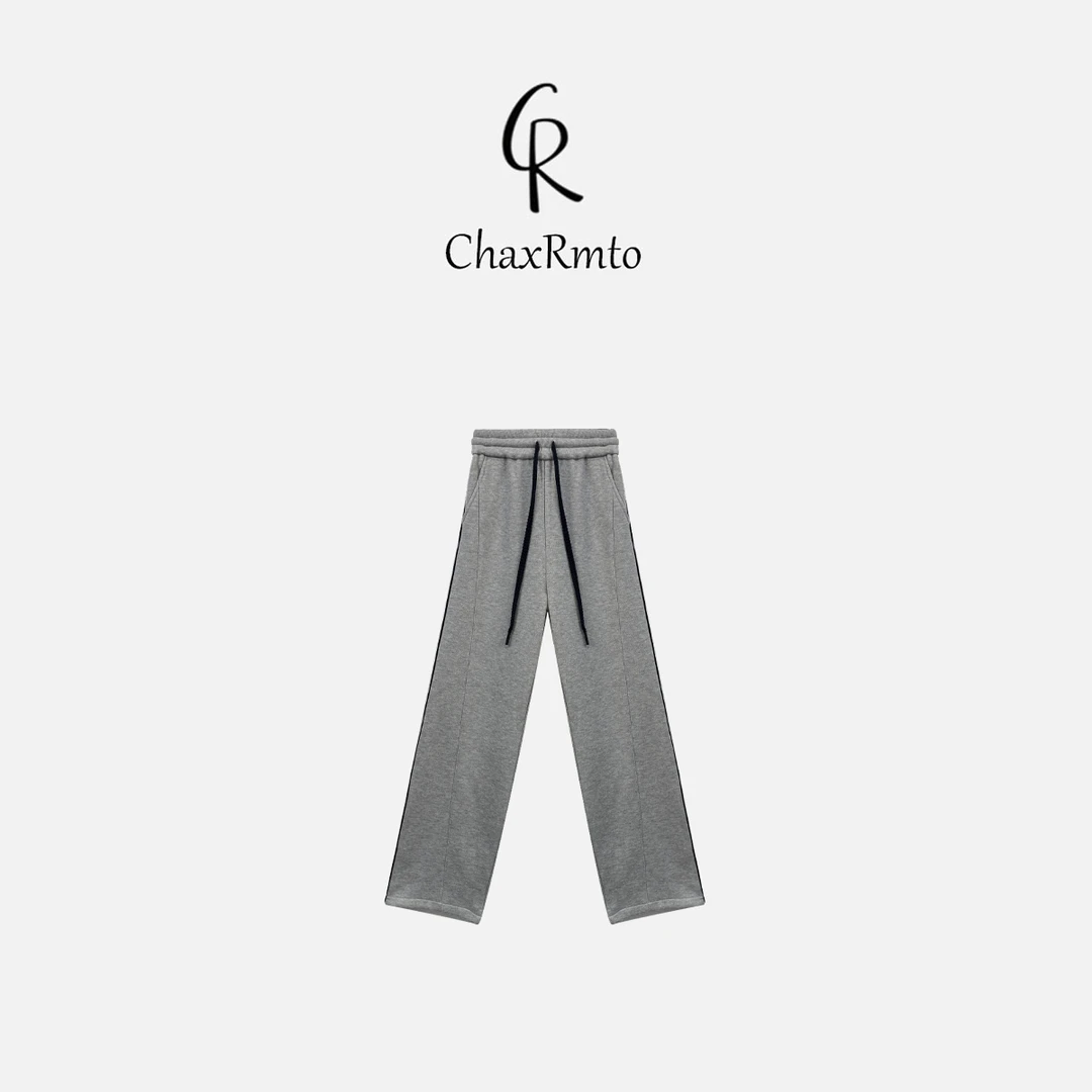 ChaxRmto斯斯 秋季女士简约百搭休闲裤纯色通勤风直筒裤 SC1D3174