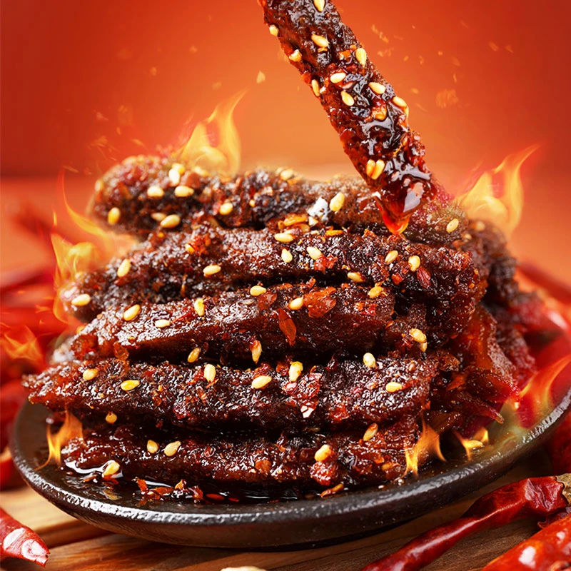 【谭八爷】麻辣牛肉干50g香辣猪脆骨100g组合