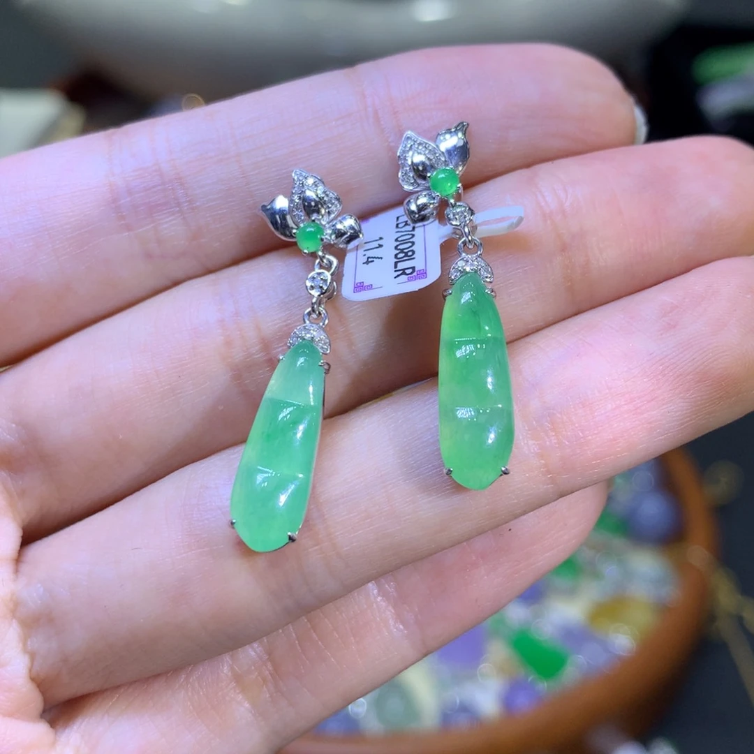 【闪购商品】翡翠颈饰18K金镶嵌翡翠吊坠项链