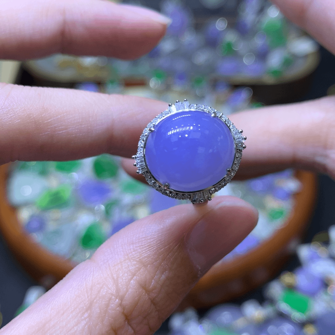 【闪购商品】翡翠颈饰18K金镶嵌翡翠吊坠项链