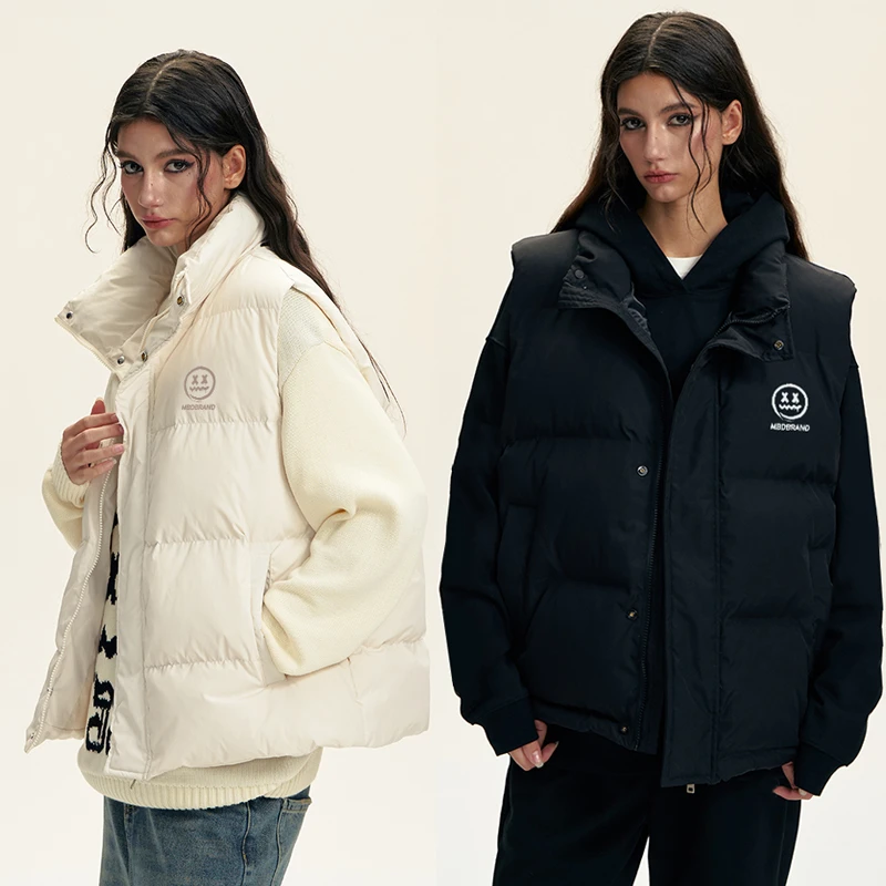 【加厚保暖】小恶魔笑脸棉服马甲男女秋冬潮流休闲宽松百搭冬季外套