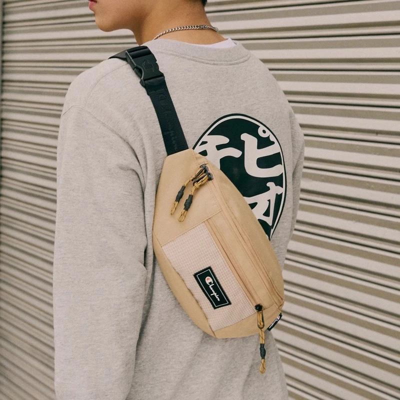 Champion官网胸包贴布时尚休闲斜挎包男运动腰包23FWG55