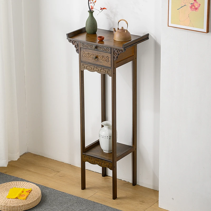 简约新中式家用玄关台禅意门厅条案入户条几关公供桌端景台玄关桌