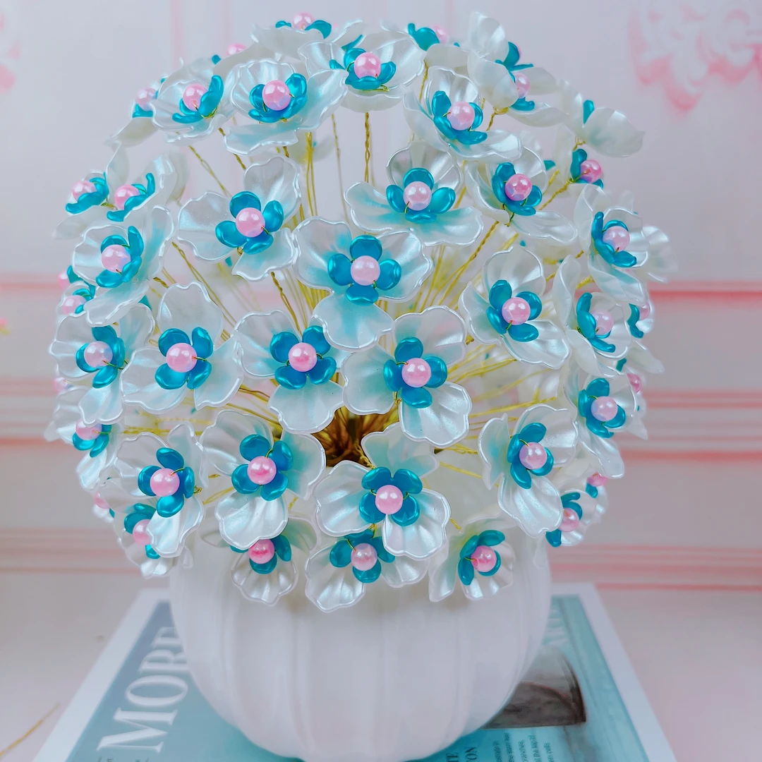 双层玉兰花材料包，手工DIY制作轻奢