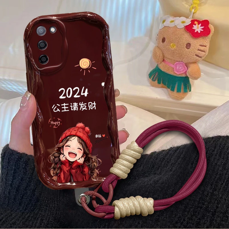 OPPOA55手机壳2024公主请发财A56女款PEEM00防摔PFVM10保护套A55s