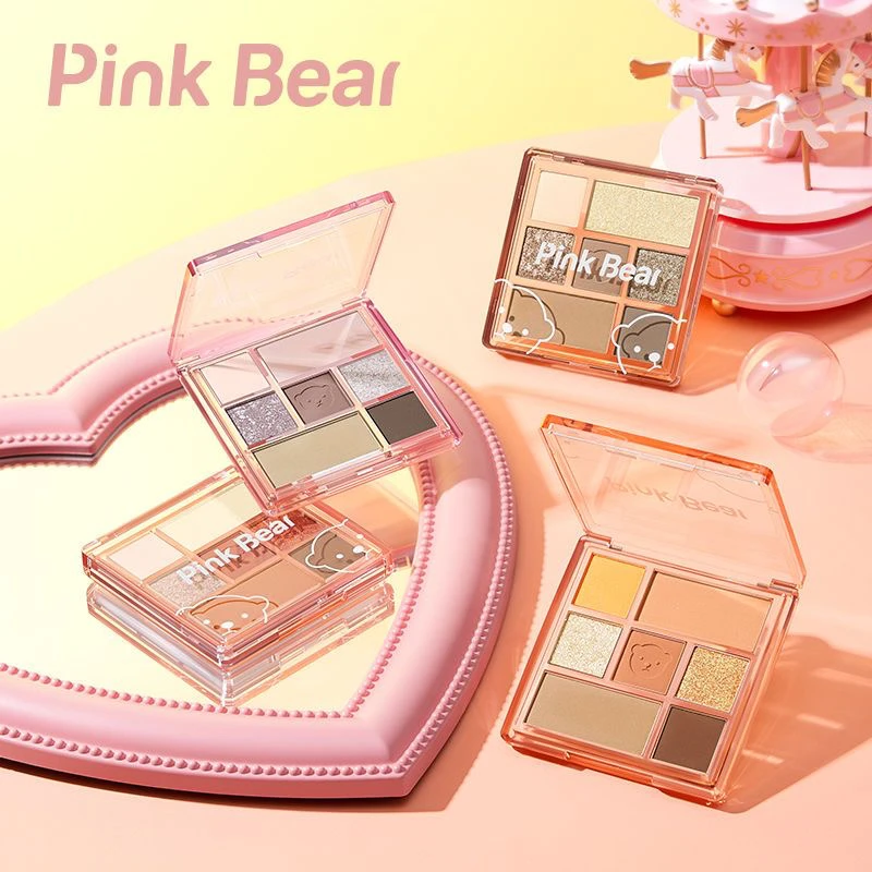 pinkbear皮可熊七色九色多功能眼影盘哑光大地库洛米美乐蒂提亮