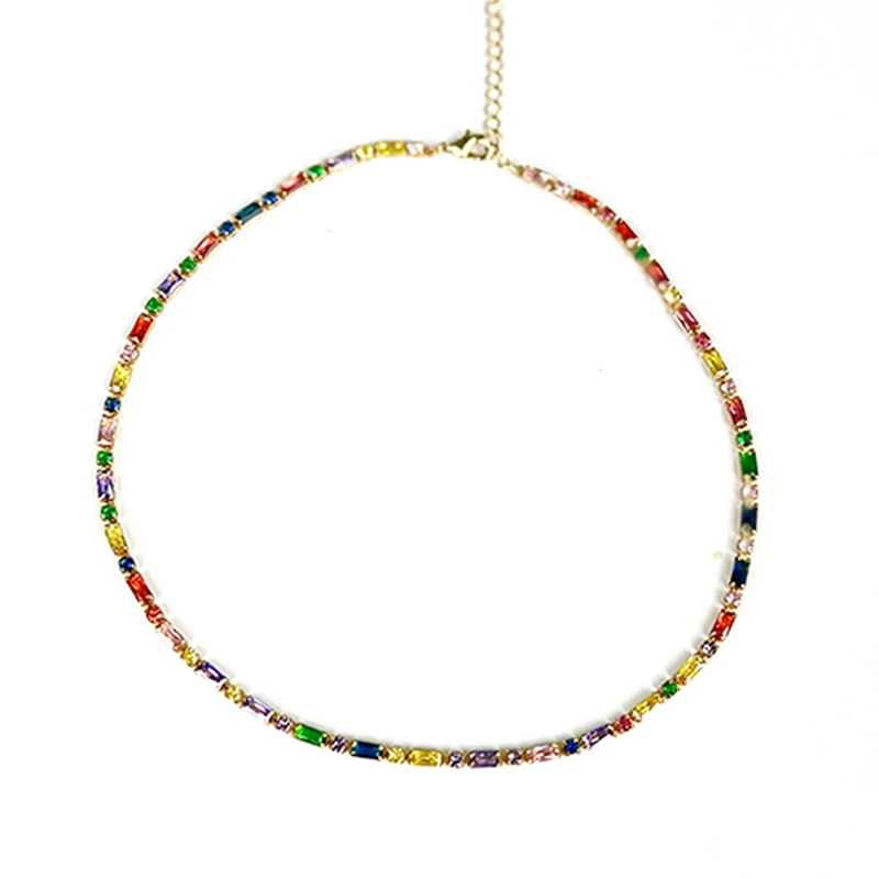 铜合金项链 彩色多巴胺项链~11111