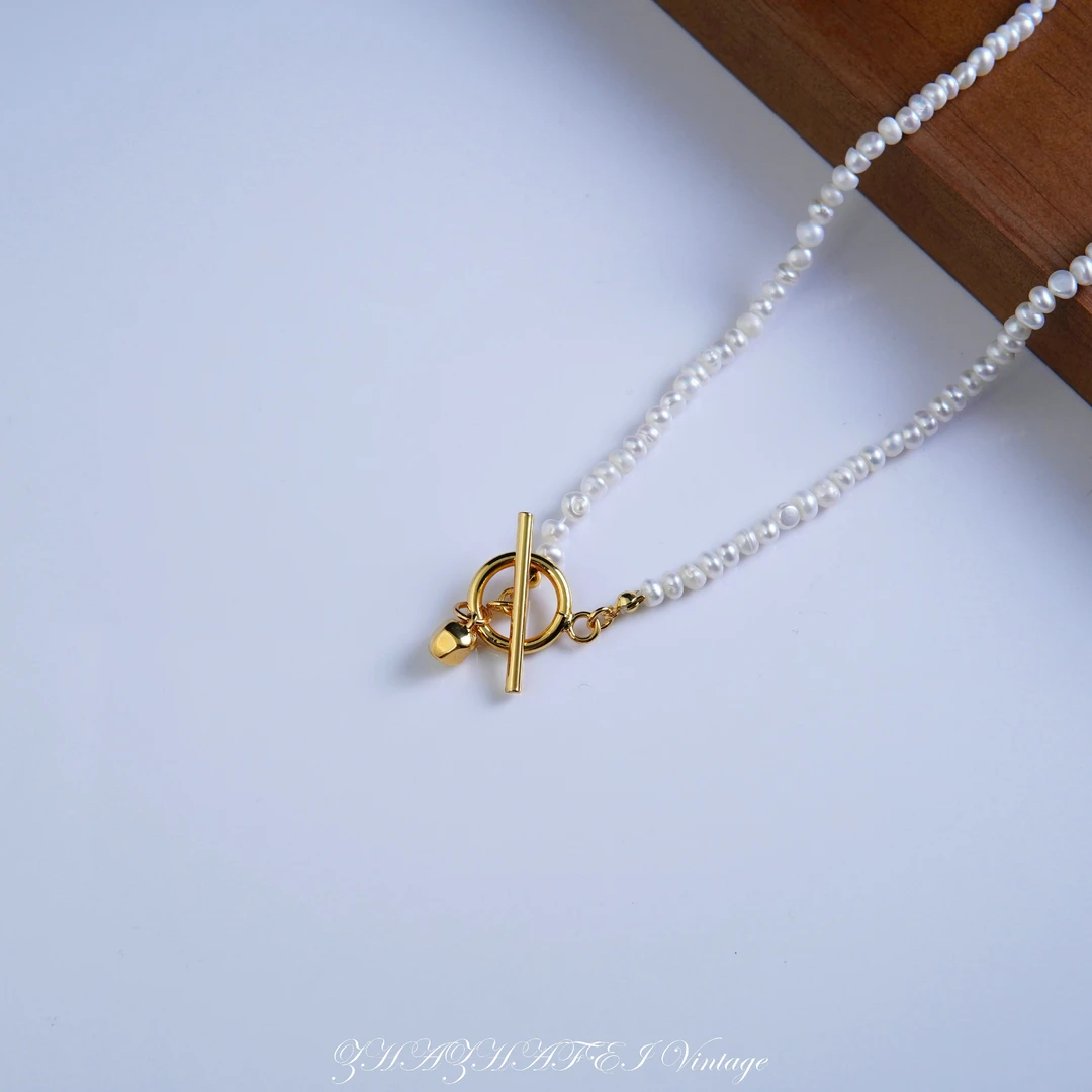 溯源好物法式小米珠简约淡水珍珠项链~8344