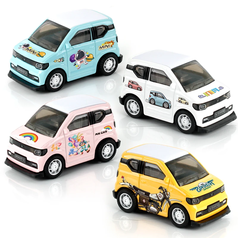 儿童玩具车宝宝迷你小汽车模型合金车双向回力车车模摆件女生礼物