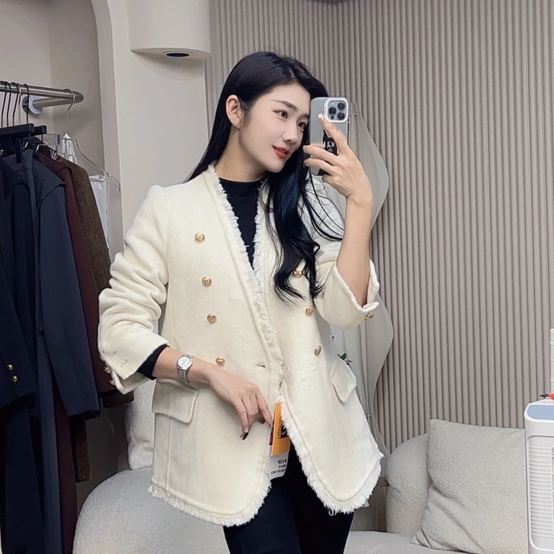 洋气减龄纯色双面外套2025春秋季新款时尚潮流百搭外套