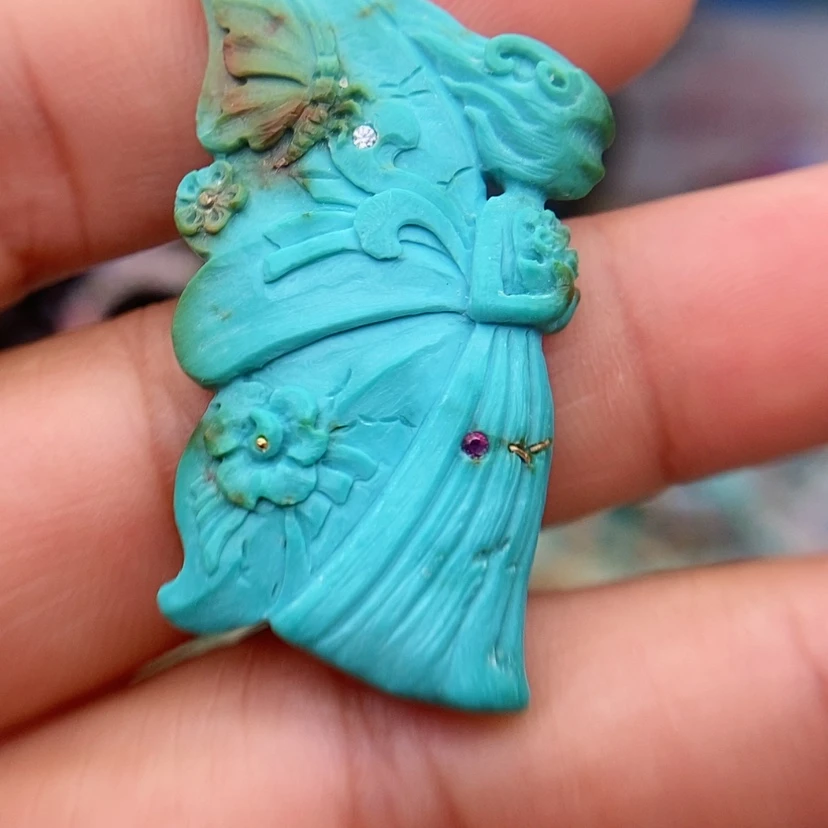 【闪购商品】绿松石挂件未镶嵌璐***天