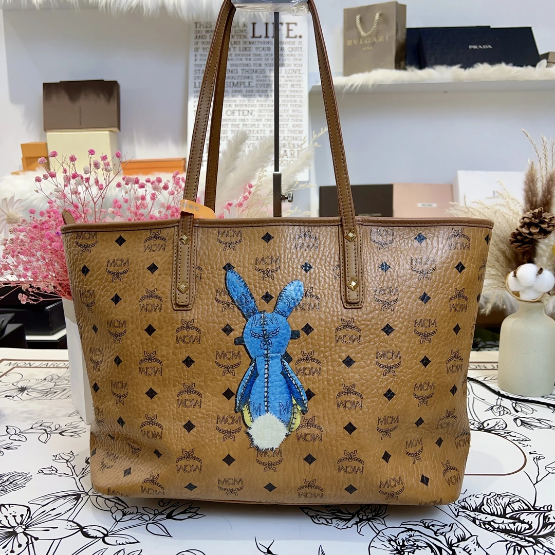 95新 MCM 箱包/单肩包 mcm老花兔子托特包 cj1428