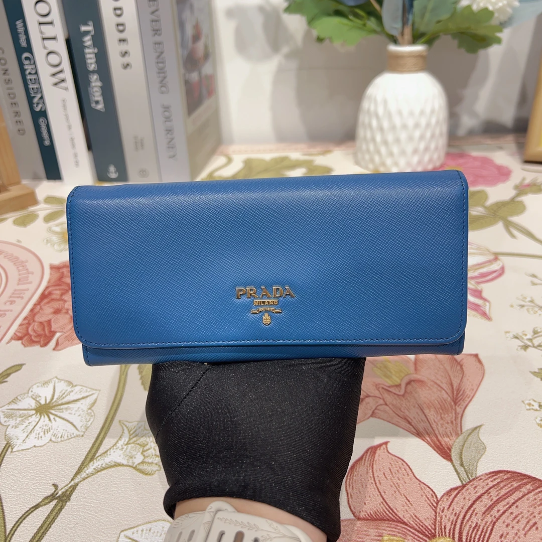 95新 Prada/普拉达 普拉达长款翻盖钱包 cj1704