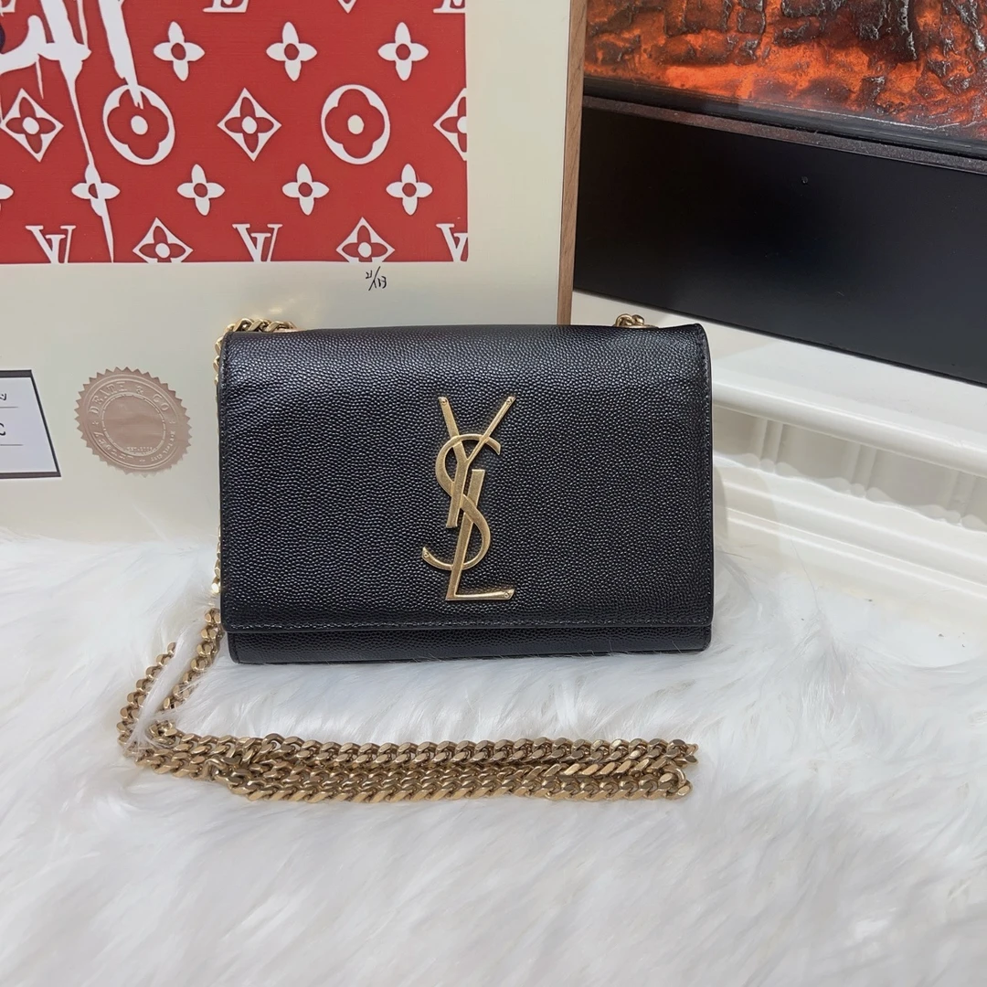 95新 Saint Laurent Paris ysl 圣罗兰鱼子酱小号链条包 a4641