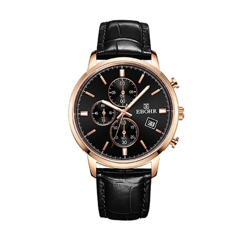 依波表(EBOHR)多功能盘面石英编织带皮带男表5632