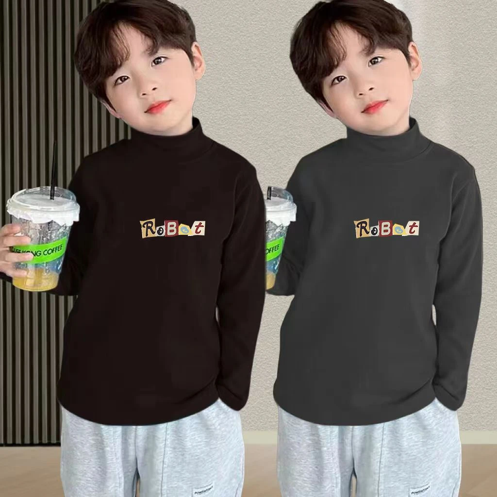 男童内搭半高领德绒儿童保暖上衣宝宝小童长袖中大童秋冬打底衣