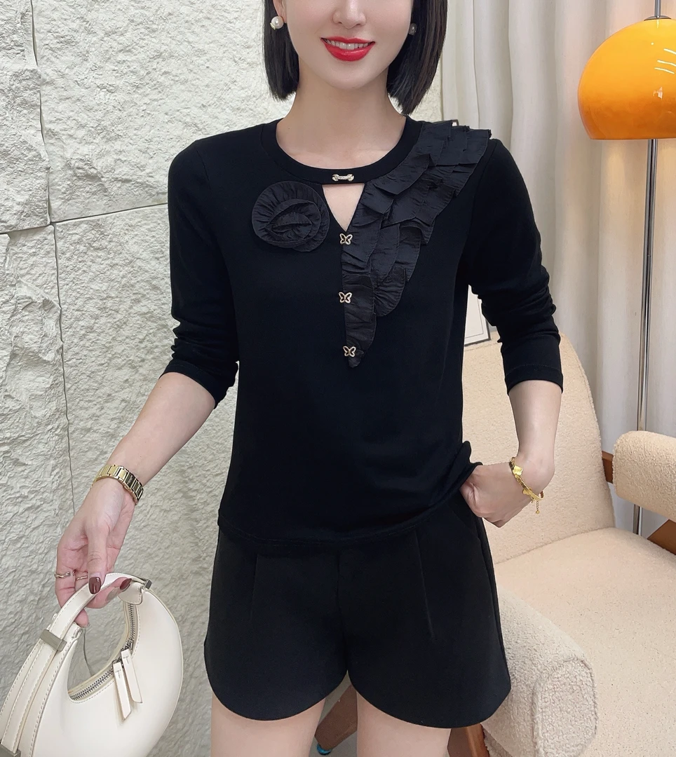 893时尚显瘦气质长袖上衣