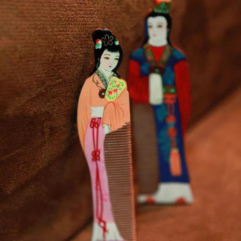 红楼梦对梳 礼盒装没拎袋 17cm厘米梳子 盒子21×12.5×2无拎袋