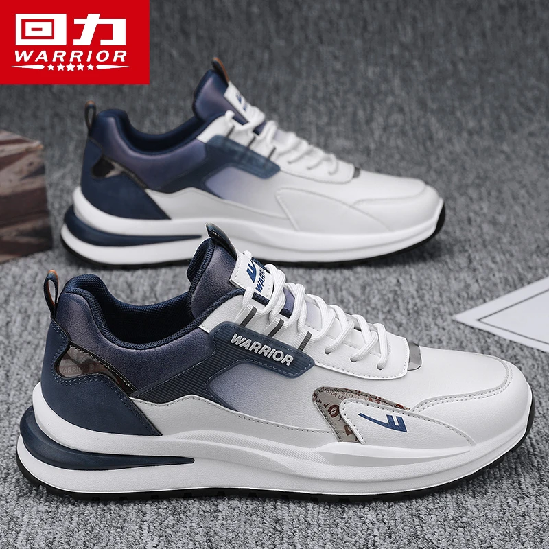 回力男鞋冬季2025新款皮面防水休闲阿甘跑步运动小白华夫软底潮鞋