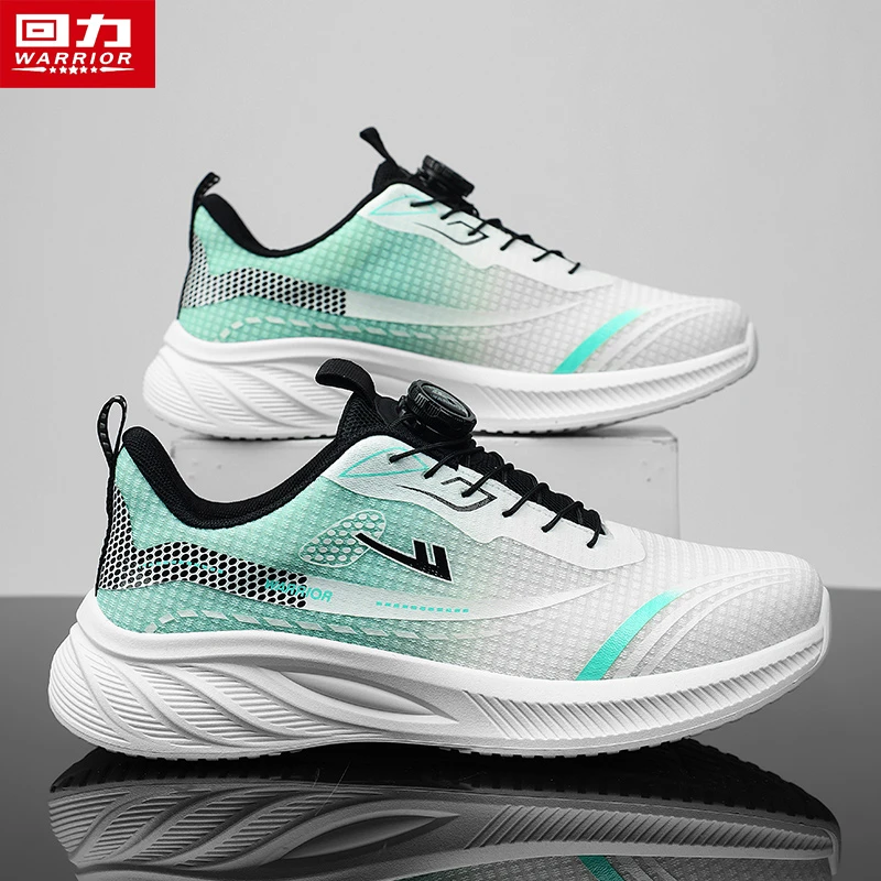 回力男鞋运动秋季2024新款休闲网面透气旋转纽扣防滑软底跑步潮鞋