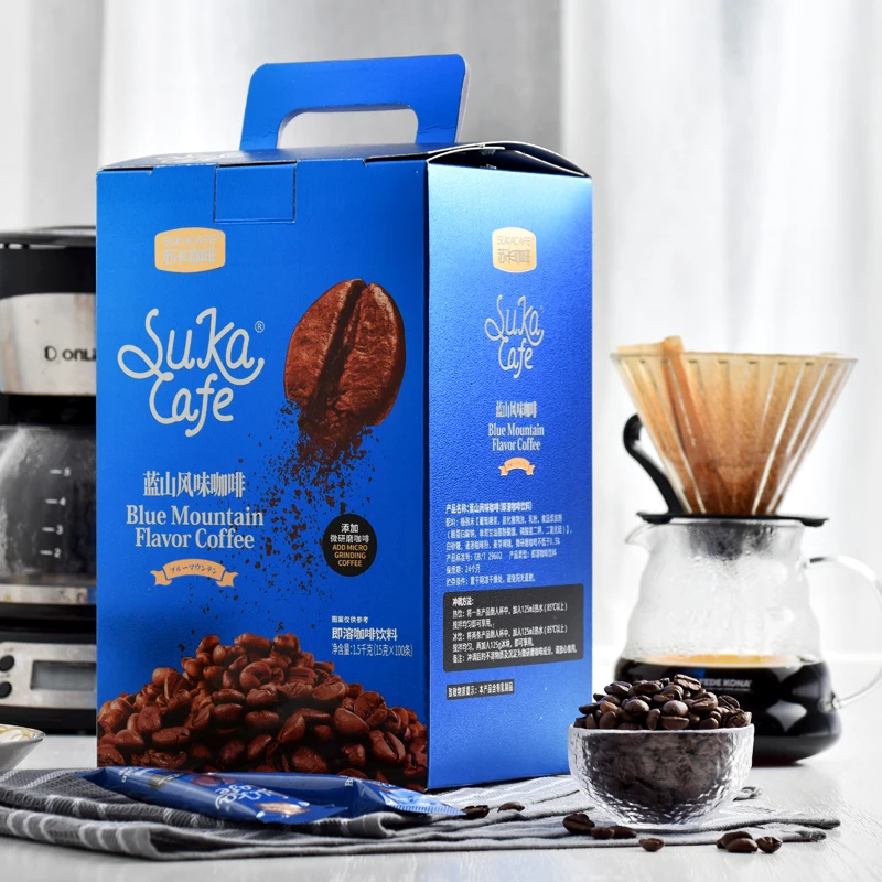 苏卡微研磨速溶咖啡 蓝山风味咖啡 卡布奇诺风味咖啡香浓纯正提神