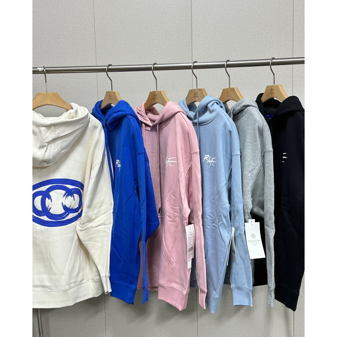 ZM2266 秋冬连帽字母印花简约百搭长袖卫衣