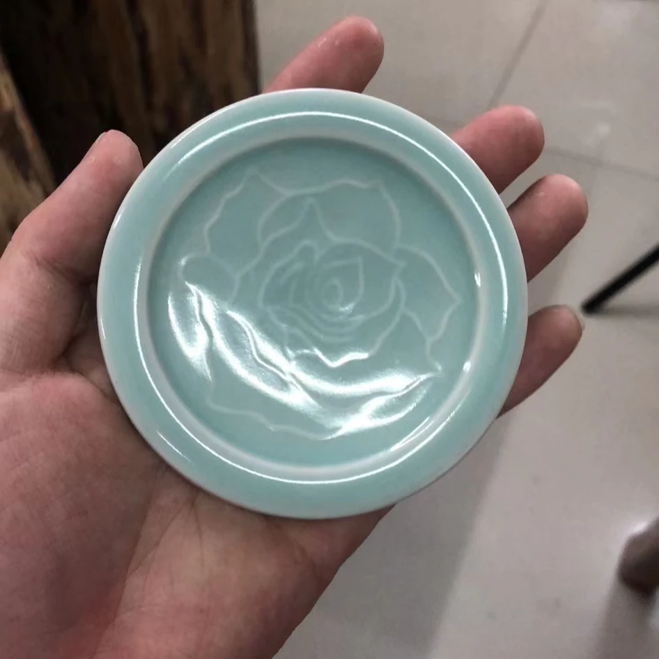 青瓷盖置小杯垫微瑕