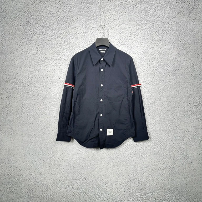 99新Thom Browne 汤姆布朗 TB蓝色经典衬衫夹克/1码