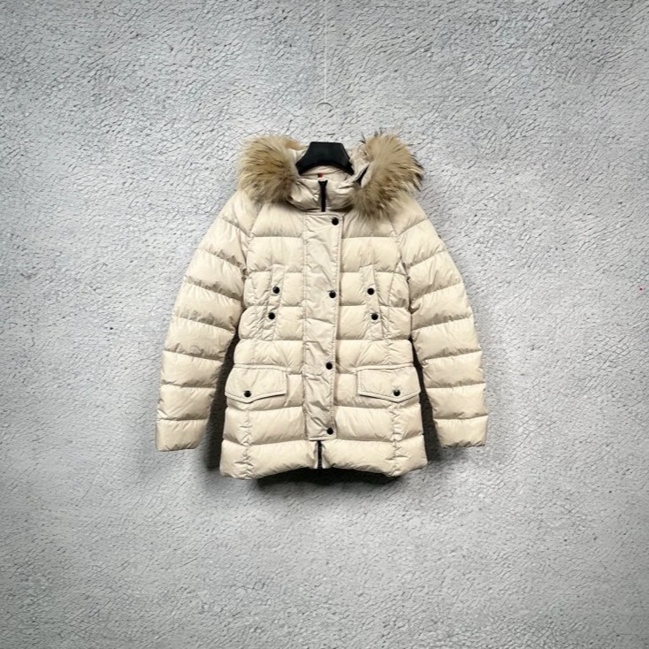 95新 Moncler 蒙口/盟可睐 杏色FULMARUS系列中长款羽绒服外套/2