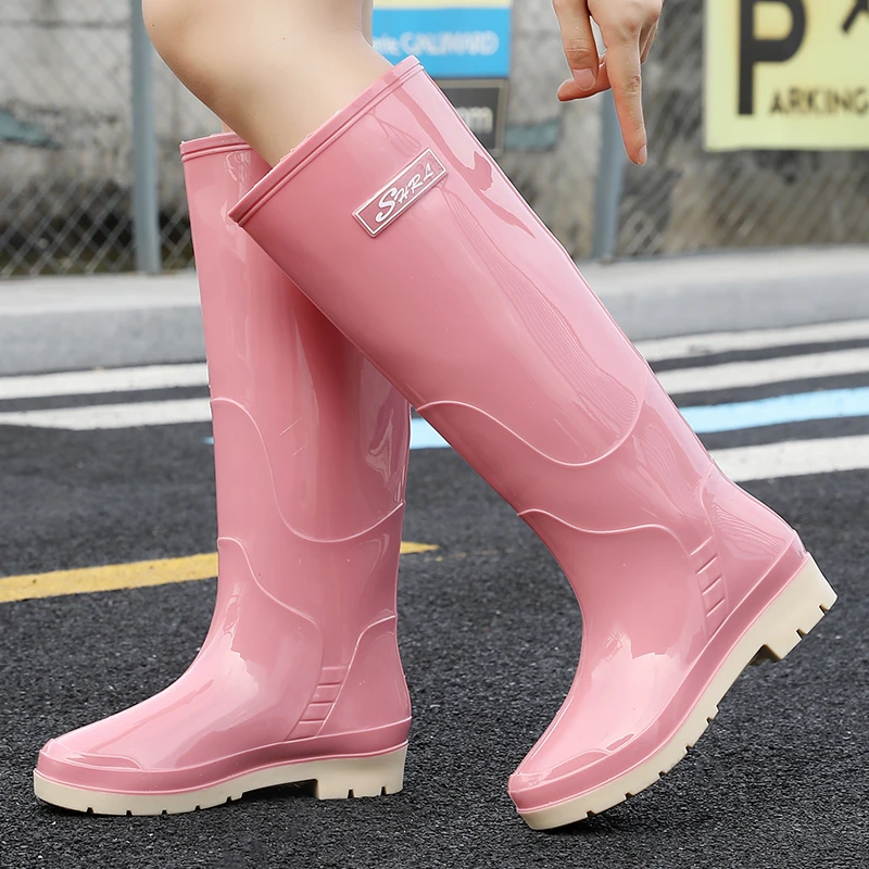 长筒雨鞋外穿女款时尚新款软底劳保胶鞋高筒厨房防滑厚底防水雨靴