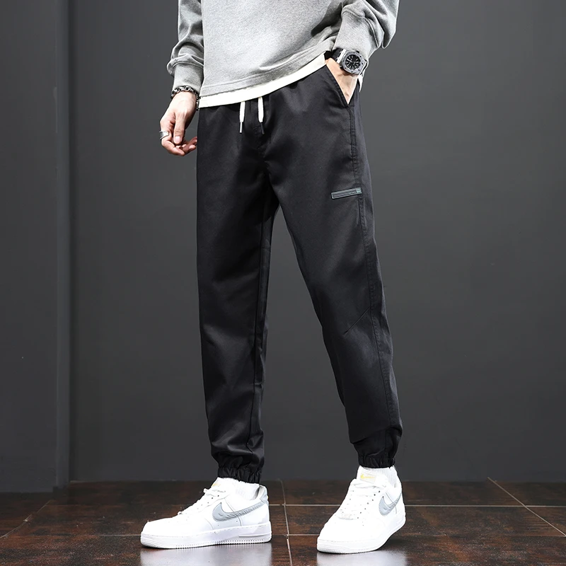 休闲裤男士秋季潮牌百搭哈伦运动长裤春秋新款宽松束脚工装裤子男