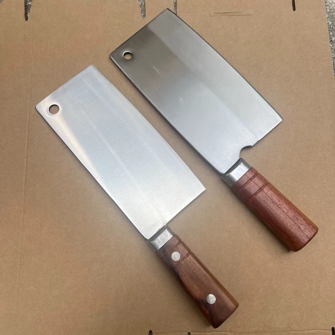 抛光2+4锻打锋利超锻打厨房快刀家用锤纹刀具纯手工两用