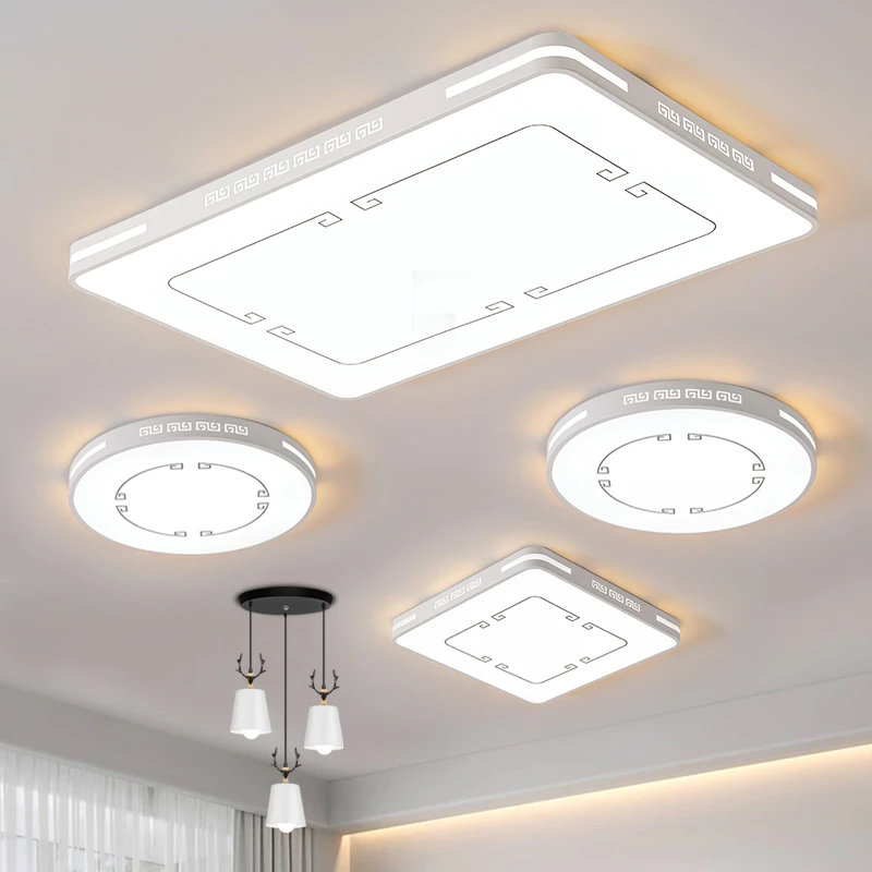 客厅灯具大厅餐厅卧室全屋灯具套餐简约大气超薄家用led灯具