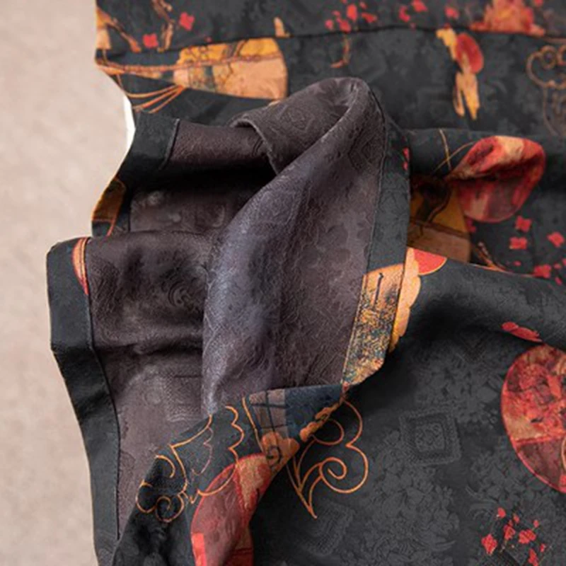 桑蚕丝缎面龟纹花萝斜纹 重磅好料 匠心之作国风中老年