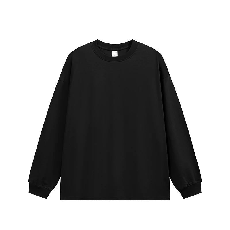 144Hz 重磅宽松落肩长袖休息百搭内搭男女同款长T长袖T恤