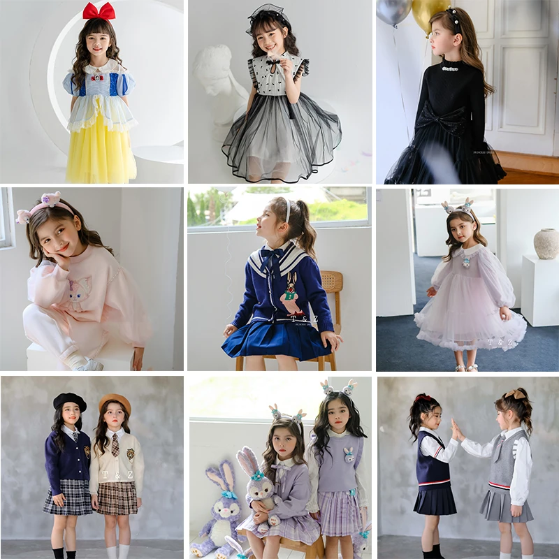 23年新款女童公主裙小女孩网纱裙毛衣裙（听清主播给编号168-208）