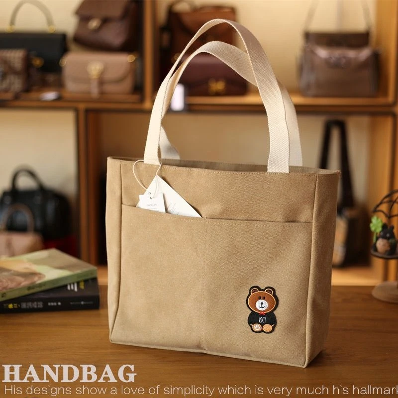 饭盒包女单肩手提包袋学生书包电脑包文艺布包妈咪上班上课大容量