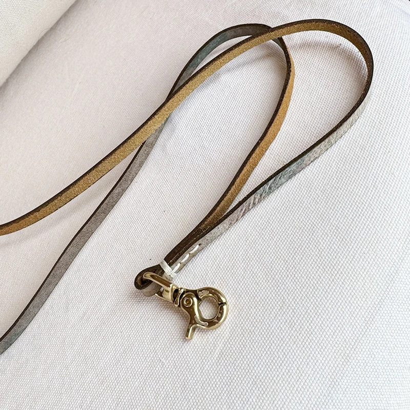 阿风高端原创意大利金公鸡植鞣头层牛皮手工挂绳纯铜 6317