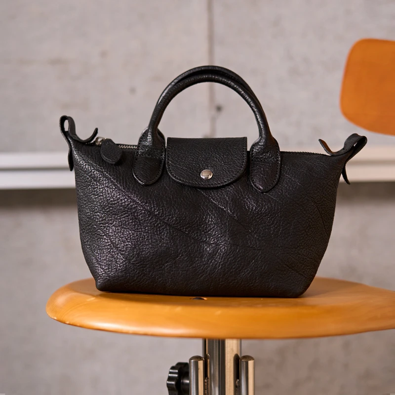 阿风高端体验 头层牛皮植鞣水饺包 【马蒂斯系列】373E