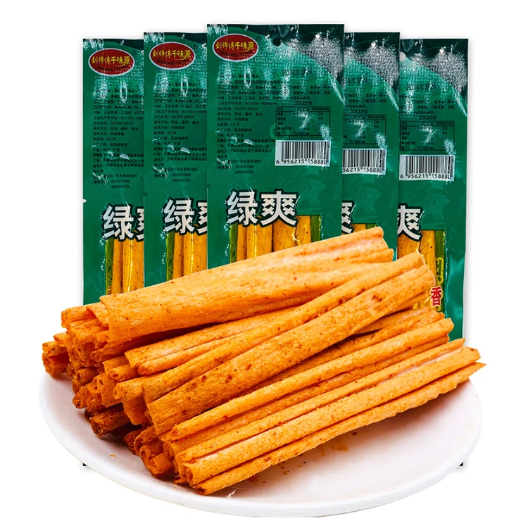 【发二十包】刘师傅千味源绿爽麻辣条校园零食辣味香辣大辣片