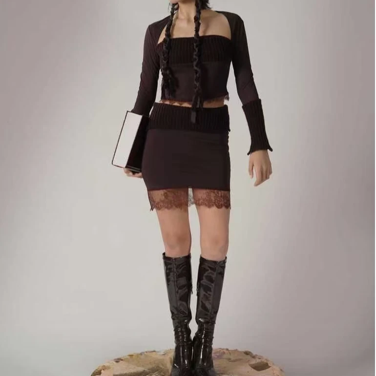 ZEMETA 设计师品牌【output】蕾丝迷你裙