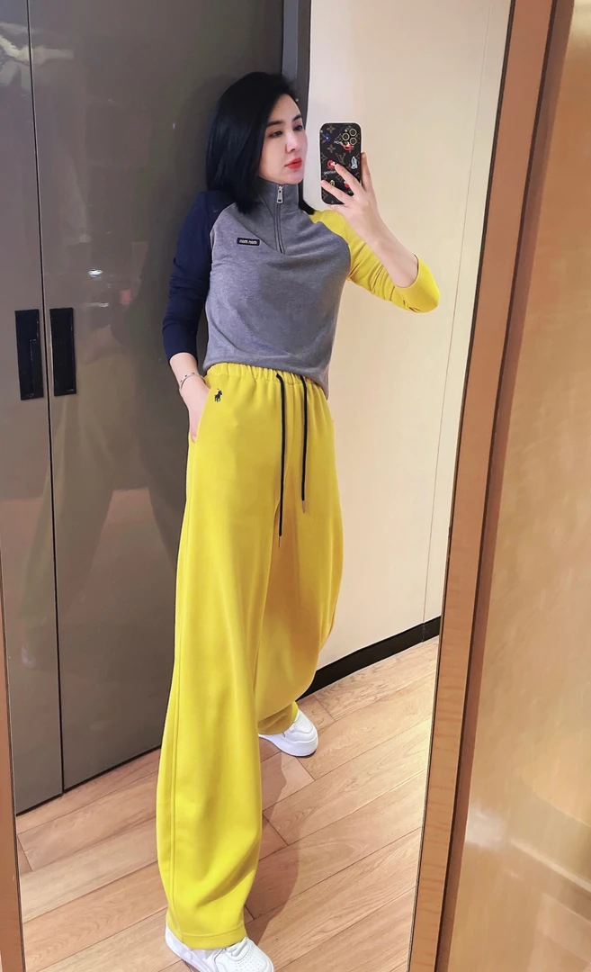 NONG哝-2024新款欧若风拼接袖半拉链长袖上衣CT-Jy0892113