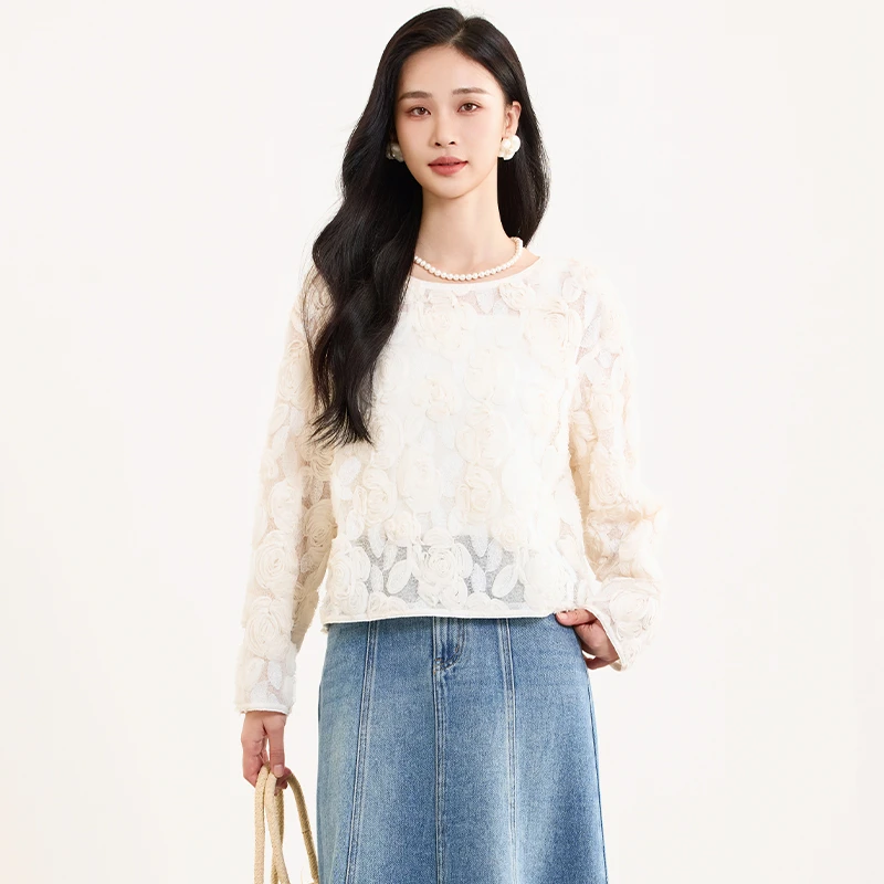 佳人苑雪纺衫女春季新款J412008