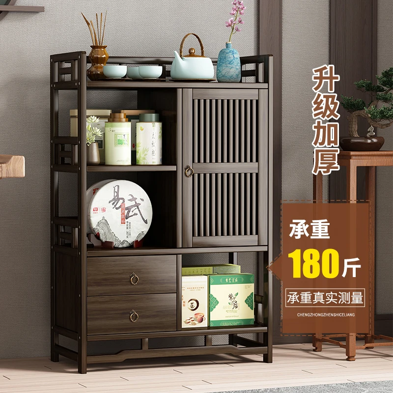 茶叶柜置物架中式茶具架客厅茶室展示储物多层茶杯茶叶复古新中式