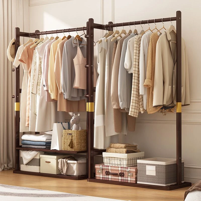 衣帽架落地卧室挂衣架轻奢高级挂包架室内主卧床边立式衣架衣服架