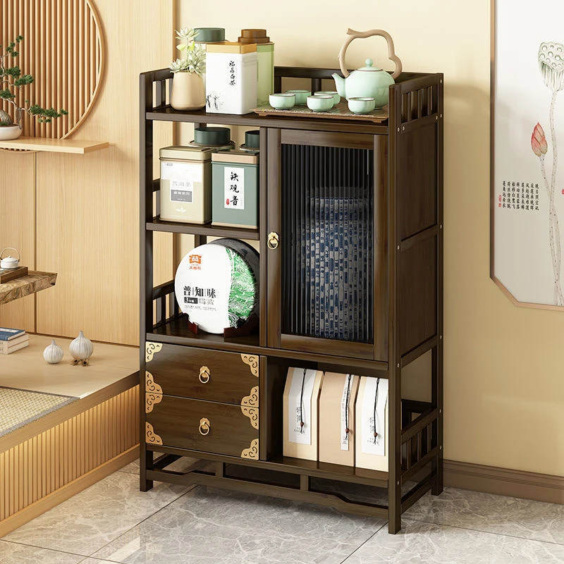 中式茶叶柜边几角几小茶几茶桌边柜泡茶台餐边柜轻奢家用办公室柜